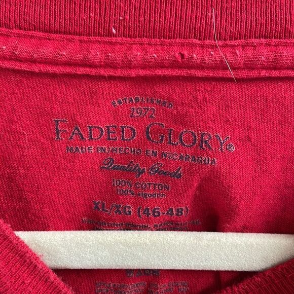 Faded Glory T Shirt Eagle Graphic USA Home of the Brave Size XL 46-48 Red - Picture 4 of 5